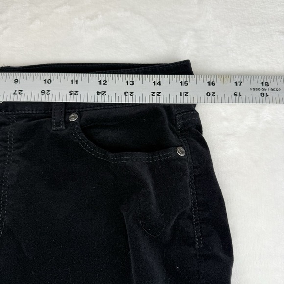Talbots Velvet Pants Womens 8P Black Flawless Five Pocket Straight Curvy - Picture 9 of 11